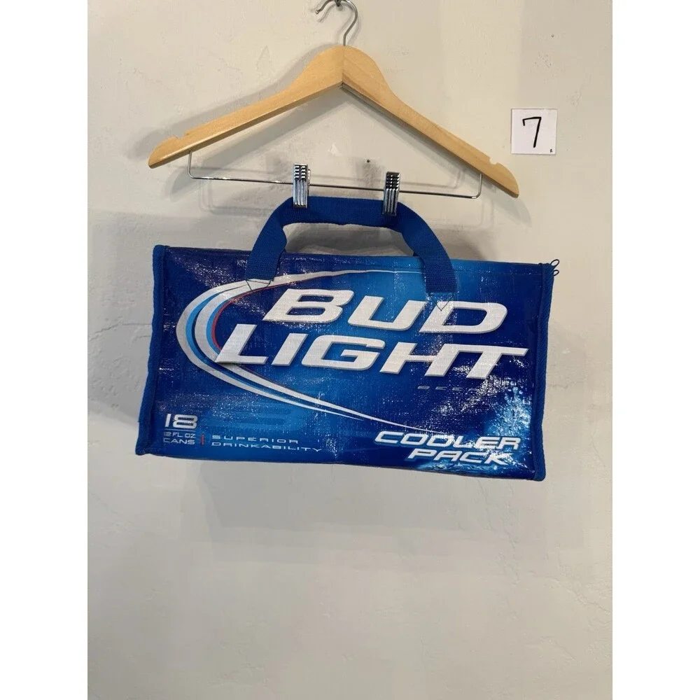 VTG Bud Light 18 Can Carry Cooler Pack Tote Insulated Lined Bag